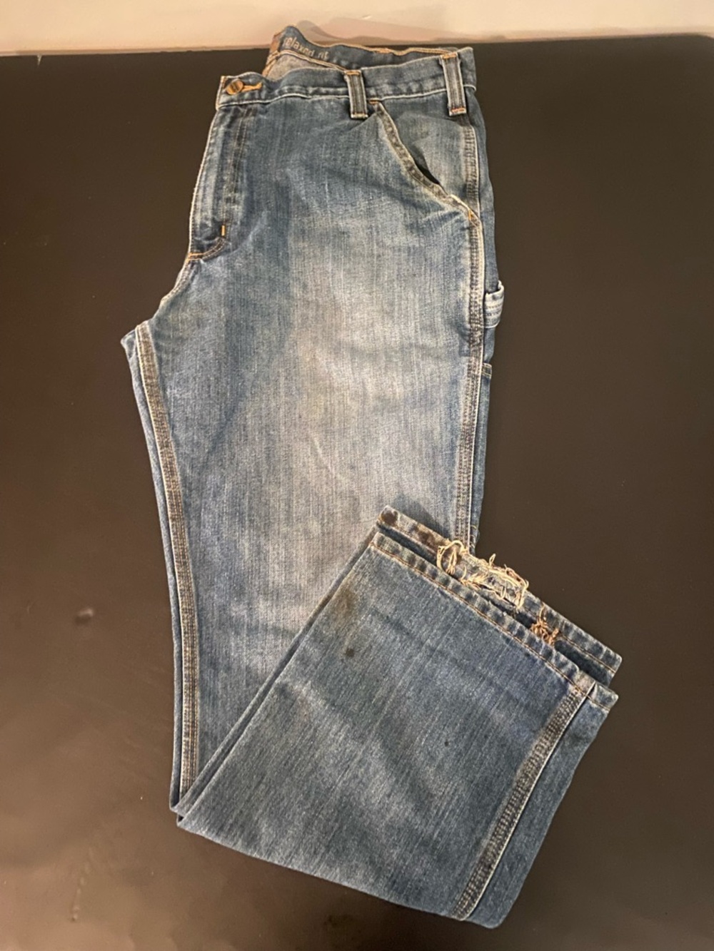 👖 Carhartt Relaxed Fit Jeans 36x30 Distressed Workwear Denim 👖